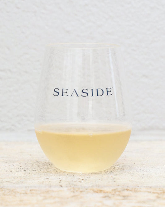 Acrylic SEASIDE¬Æ Wine Glass with Navy Lettering 