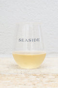 Acrylic SEASIDE® Wine Glass with Navy Lettering 