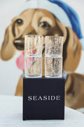 Acrylic Seaside Map Glasses Set of 4 with Seaside Box