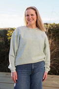 The Seaside Style Bay Seaside Corded Embroidered Sweatshirt