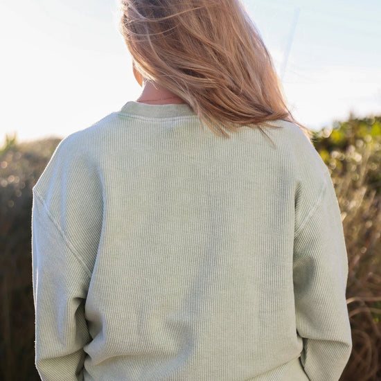 The Seaside Style Bay Seaside Corded Embroidered Sweatshirt