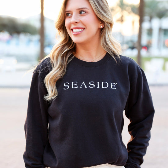 Black Lightweight Unisex Seaside Sweatshirt