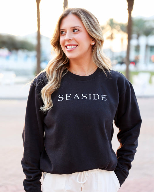 Black Lightweight Unisex Seaside Sweatshirt