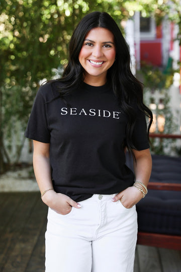 Black Seaside Unisex Shortsleeve Tee Seaside Florida