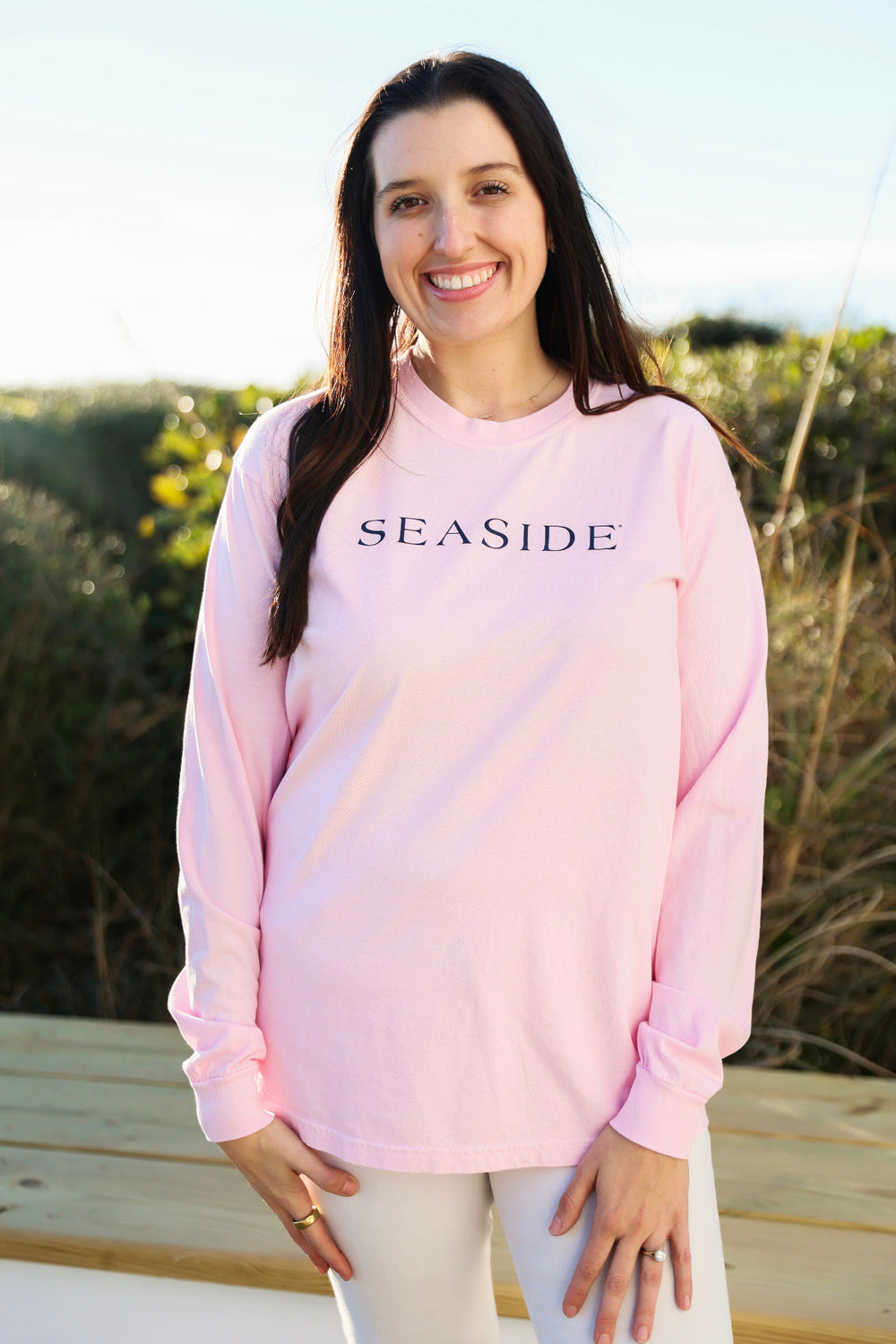 Blossom pink Long sleeve Unisex Seaside Tee