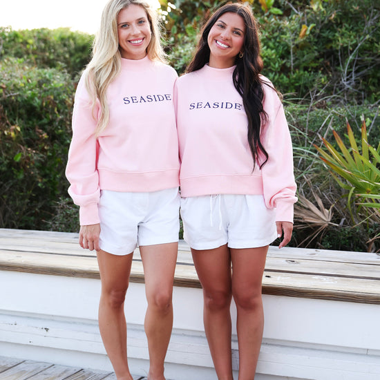 Blossom Pink Seaside Cropped Mini Mock-Neck The Seaside Style 30a