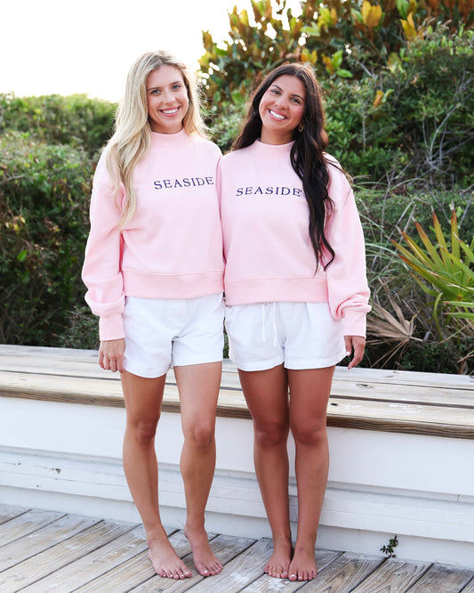 Blossom Pink Seaside Cropped Mini Mock-Neck The Seaside Style 30a