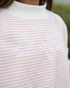Blossom Stripe Seaside Mock Neck Sweatshirt The Seaside Style 30a