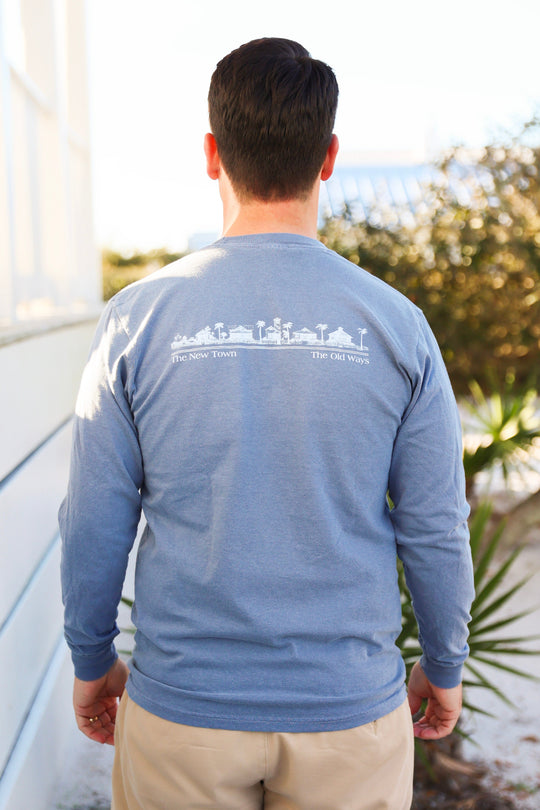 The Seaside Style Blue Jean Longsleeve Unisex Seaside Tee