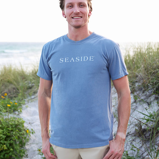 Blue Jean Shortsleeve Unisex Seaside Florida Tee 30A The Seaside Style