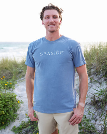 Blue Jean Shortsleeve Unisex Seaside Florida Tee 30A The Seaside Style