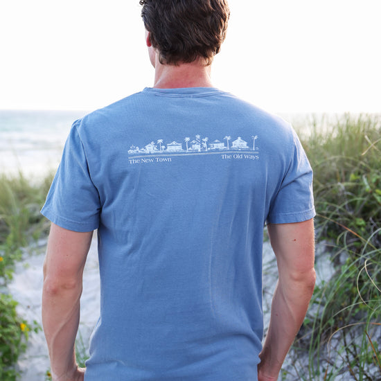 Blue Jean Shortsleeve Unisex Seaside Florida Tee The Seaside Style 30A
