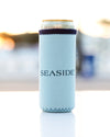 Blue Seaside Slim Can Insulator