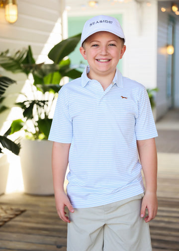 Blue Stripe Youth Bud Polo The Seaside Style The Beaufort Bonnet Company