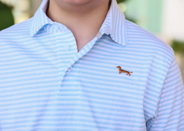 Blue Stripe Youth Bud Polo The Seaside Style The Beaufort Bonnet Co