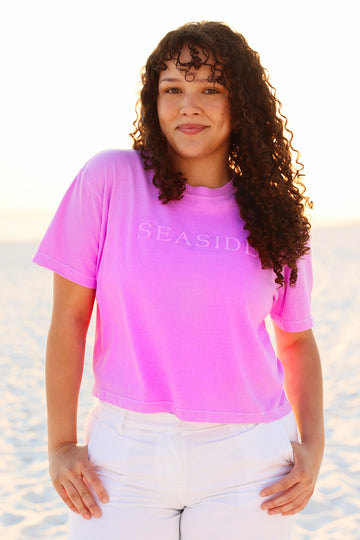 Bright Berry Cropped Seaside Tee Sherbet Collection Monochrome