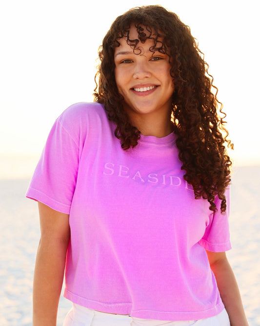 Bright Berry Cropped Seaside Tee Sherbet Collection Monochrome