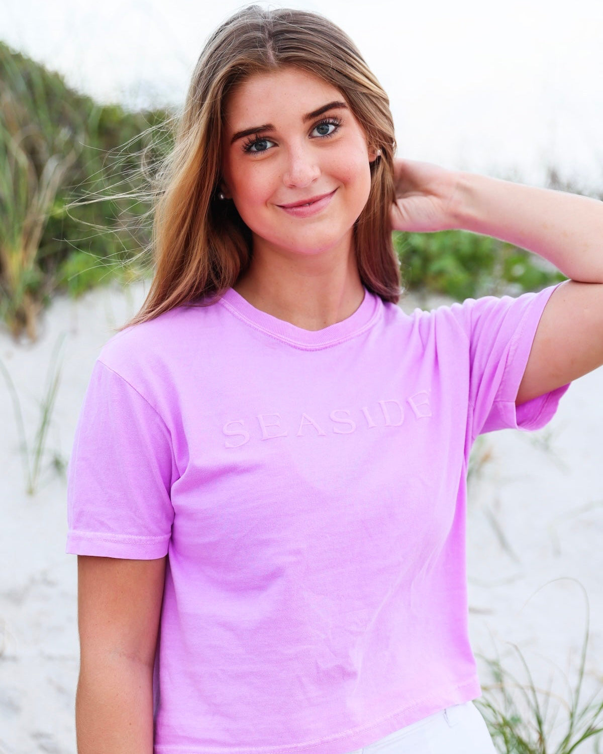 Bright Berry Cropped Seaside Tee Sherbet Collection Monochrome