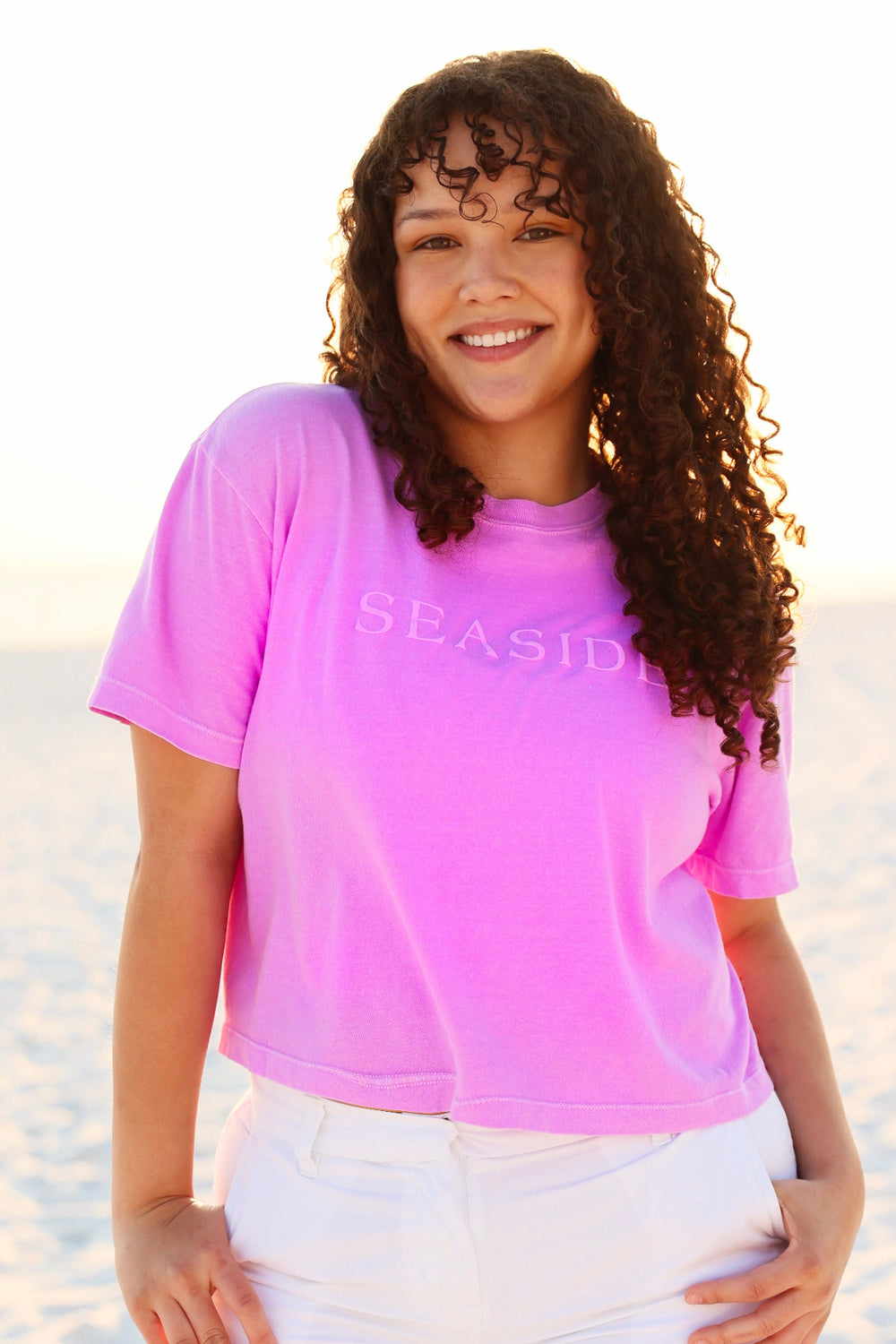 Bright Berry Cropped Seaside Tee Sherbet Collection Monochrome