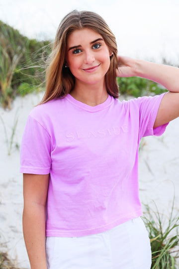 Bright Berry Cropped Seaside Tee Sherbet Collection Monochrome