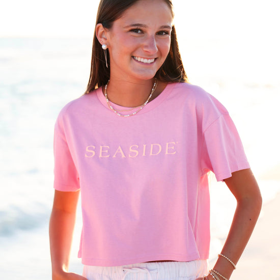Bubblegum Cropped Seaside Tee Seaside Florida 30A
