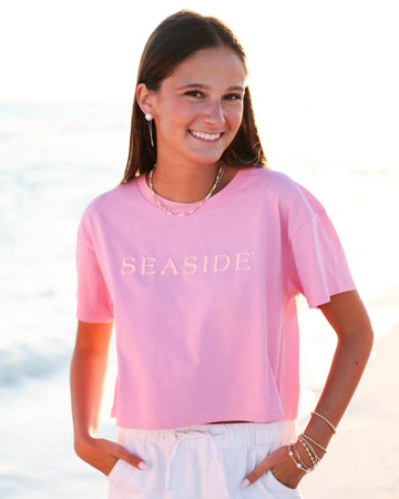 Bubblegum Cropped Seaside Tee Seaside Florida 30A