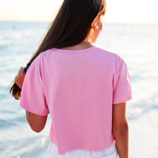 Bubblegum Cropped Seaside Tee Seaside Florida 30A Shirt