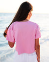 Bubblegum Cropped Seaside Tee Seaside Florida 30A Shirt