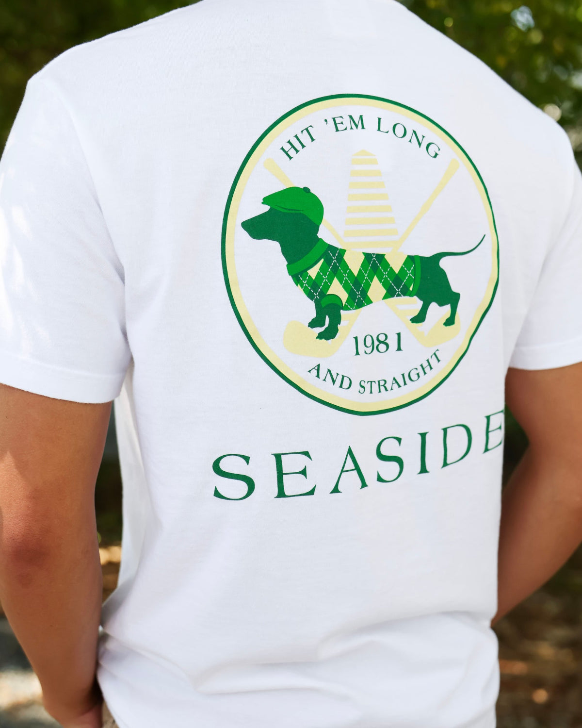 Bud the Dachshund Seaside Golf Tee the seaside syle 30a 