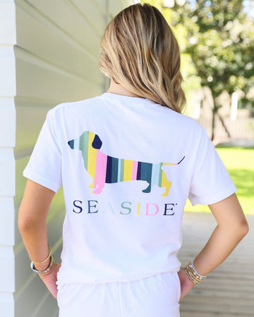 Bud the Dachshund Striped Seaside Tee