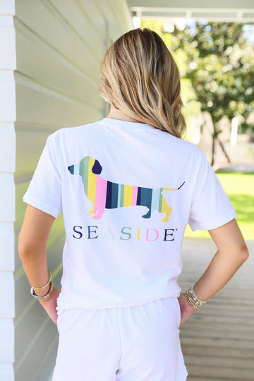 Bud the Dachshund Striped Seaside Tee