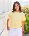 Butter Yellow Cropped Seaside Tee 
