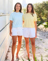 Butter Yellow Cropped Seaside Tee