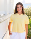 Butter Yellow Cropped Seaside Tee