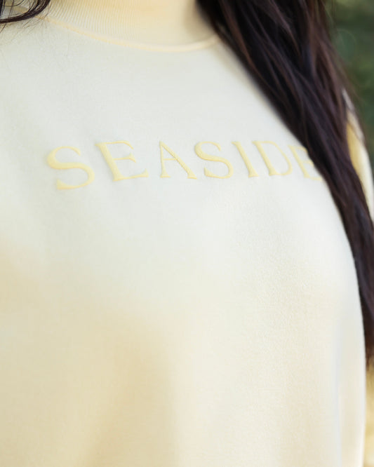 Butter Yellow Seaside Mock Neck Sweatshirt The Seaside Style 30a