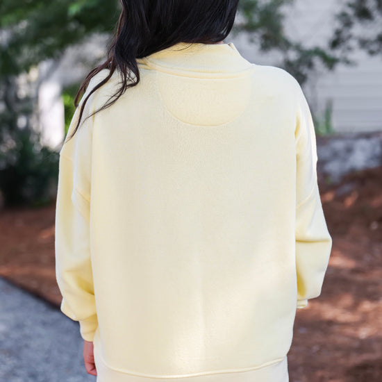 Butter Yellow Seaside Mock Neck Sweatshirt The Seaside Style 30a
