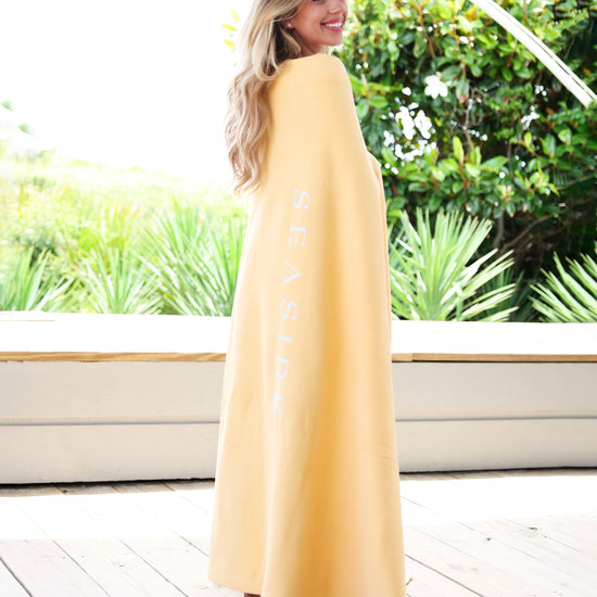 Butter yellow Seaside Sweatshirt Blanket the seaside style 30a