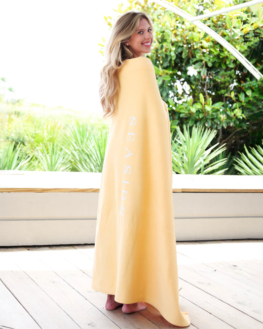 Butter yellow Seaside Sweatshirt Blanket the seaside style 30a