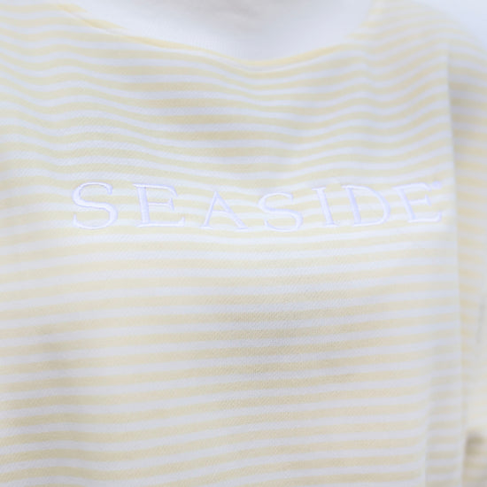 Butter Stripe Seaside Mock Neck Sweatshirt The Seaside Style 30a