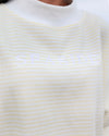 Butter Stripe Seaside Mock Neck Sweatshirt The Seaside Style 30a