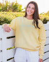 Butter Yellow Unisex Seaside Sweatshirt The Seaside Style with Chambray blue seaside 