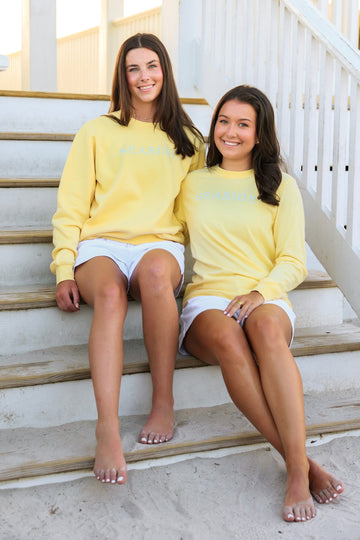 Butter Yellow Unisex Seaside Sweatshirt The Seaside Style