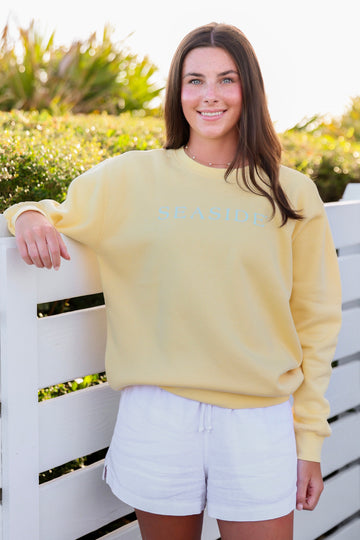 Butter Yellow Unisex Seaside Sweatshirt The Seaside Style