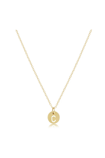 Enewton 16" Necklace Gold - Respect Initial Small Gold Disc