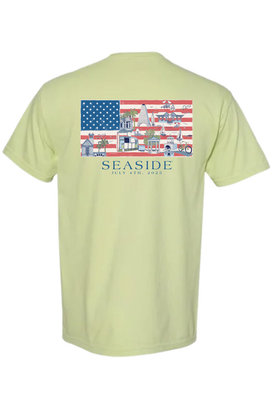 2025 Celadon Seaside Pocket Fourth of July Tee