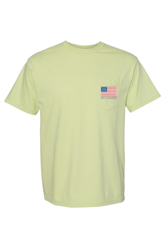 2025 Celadon Seaside Pocket Fourth of July Tee