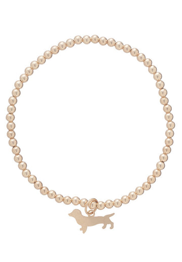 Classic 3mm Gold Bracelet with Bud Charm seaside style enewton