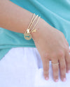 The Seaside Style Classic 3mm Gold Bracelet with Seaside Tag