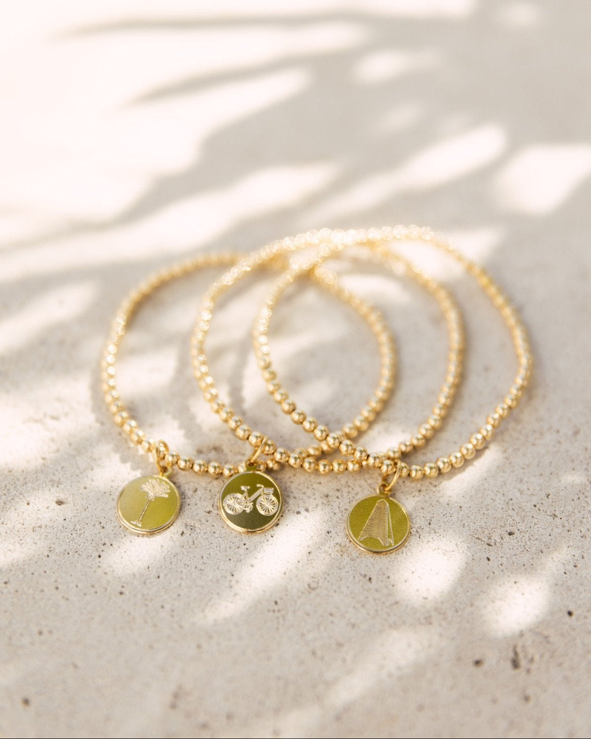 Classic 3mm Gold filled Bracelet with Bike Charm enewton the seaside style