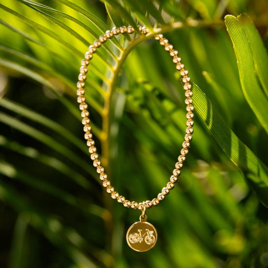Classic 3mm Gold filled Bracelet with Bike Charm enewton the seaside style
